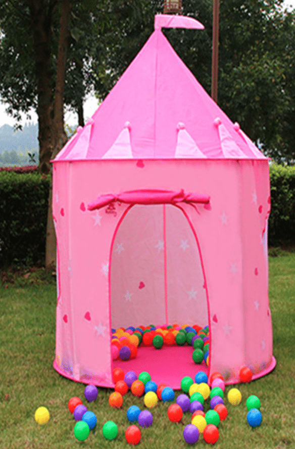 Tente ?� balles pliable ch?�teau Rose �?� Ma Petite Piscine